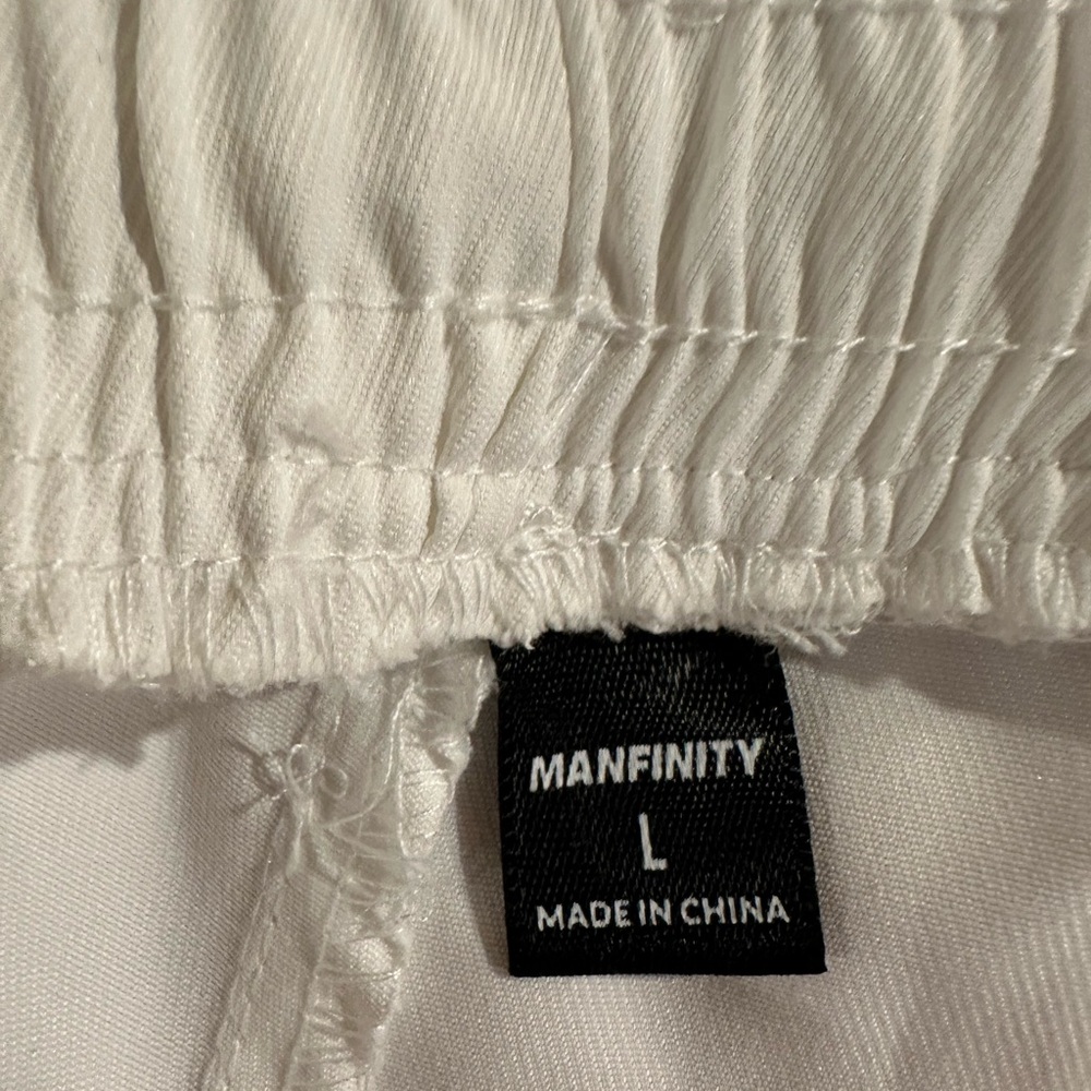 Manfinity Cargo Pants, white, size L - Picture 3 of 5